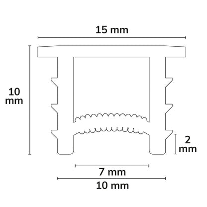 FLEX-COVER10 | Profielaccessoire | siliconen afdekking | opaal 45% | 5m