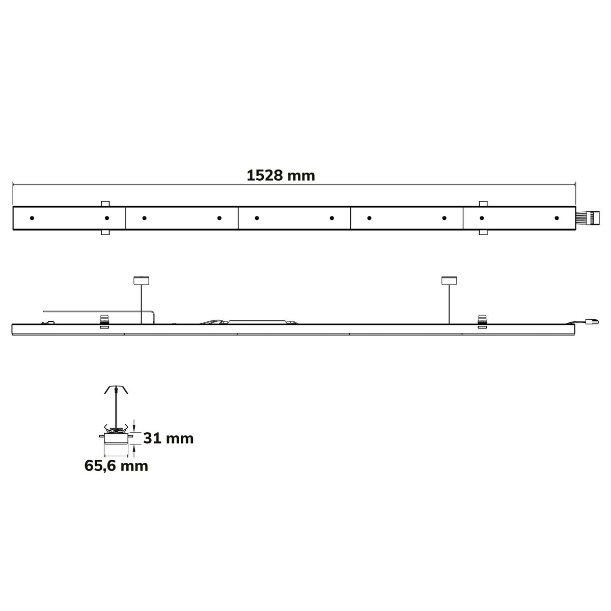 FastFix R XL | Lichtlijnmodule | 1528mm | 25-75W | 180lm/W | 4000K | 60°