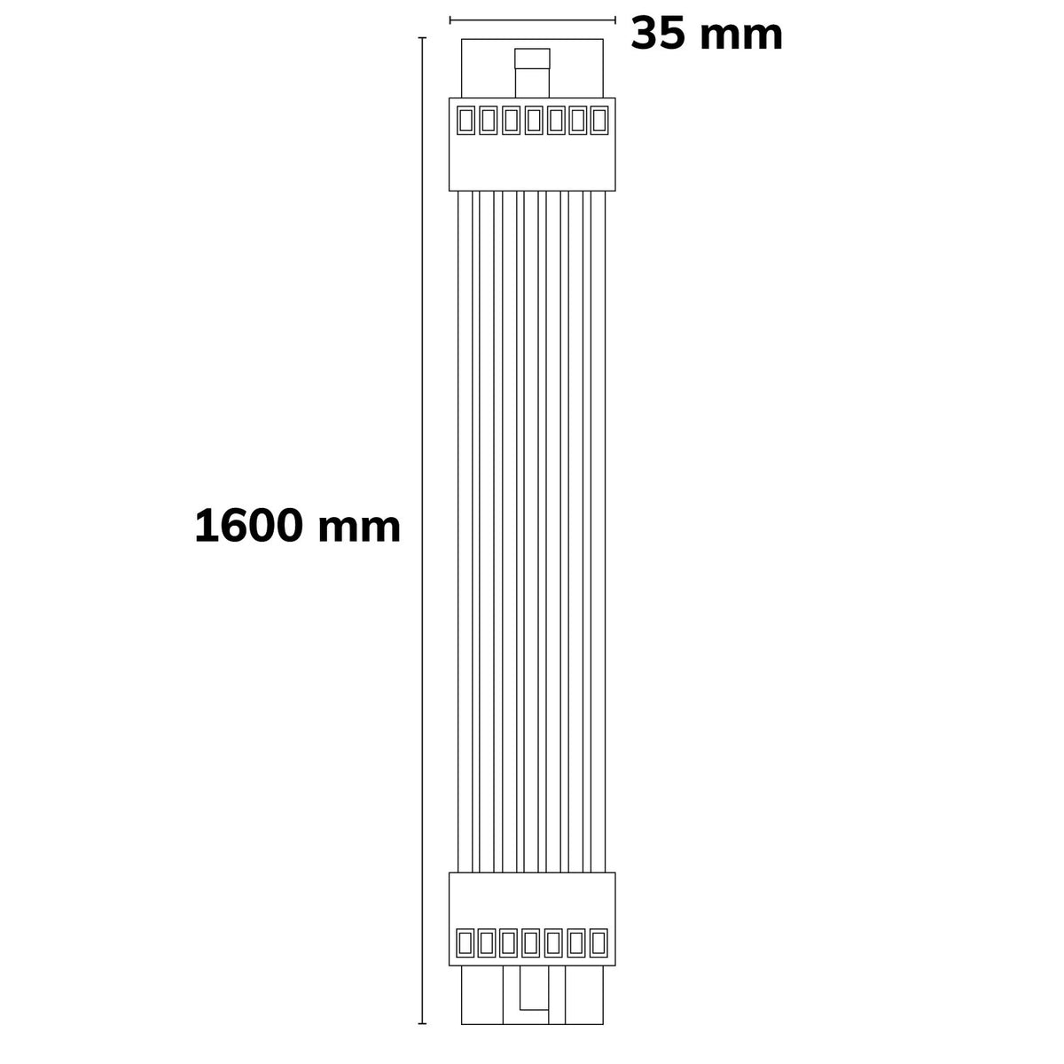 FastFix R XL | Kabel | Verlengkabel 7-polig | 1,6m