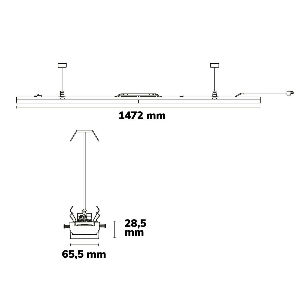 FastFix R PRO | Lichtlijnmodule | 1472mm | 30-75W | 180 lm/W