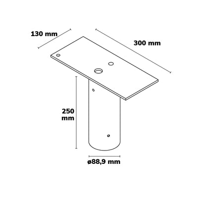 Traverse | opzetmaat 76mm | voor 1 breedstraler