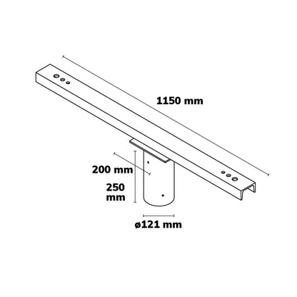 Traverse | opzetmaat 89/108mm | voor 2 breedstralers
