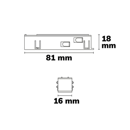 Track48 | Railaccessoire | Voedingsklem in-/uitspeising | 4-polig | max. 6A