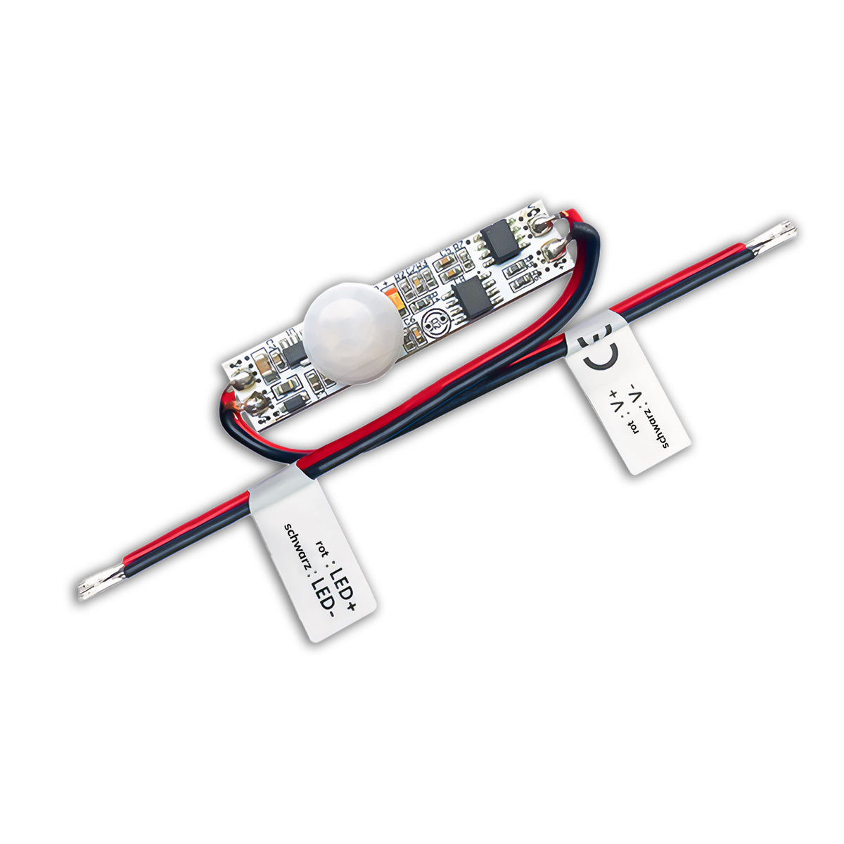 Sensor | Mini PIR bewegingssensor | voor inbouw in profielen | 12-24V | 3A