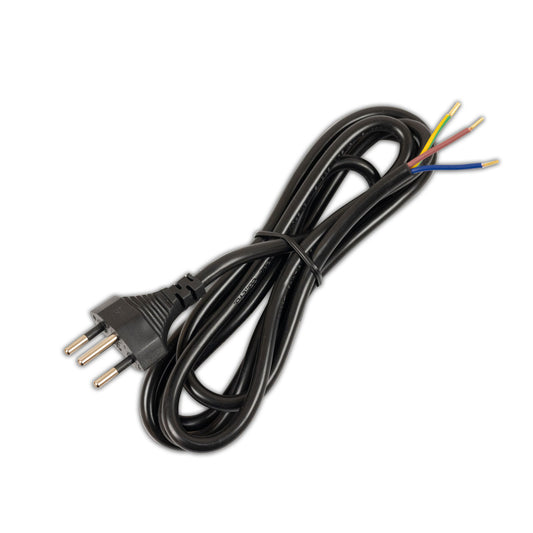 Kabel | Aansluitkabel met stekker type J Zwitserland | 3x0,75mm² | 1,5m | zwart