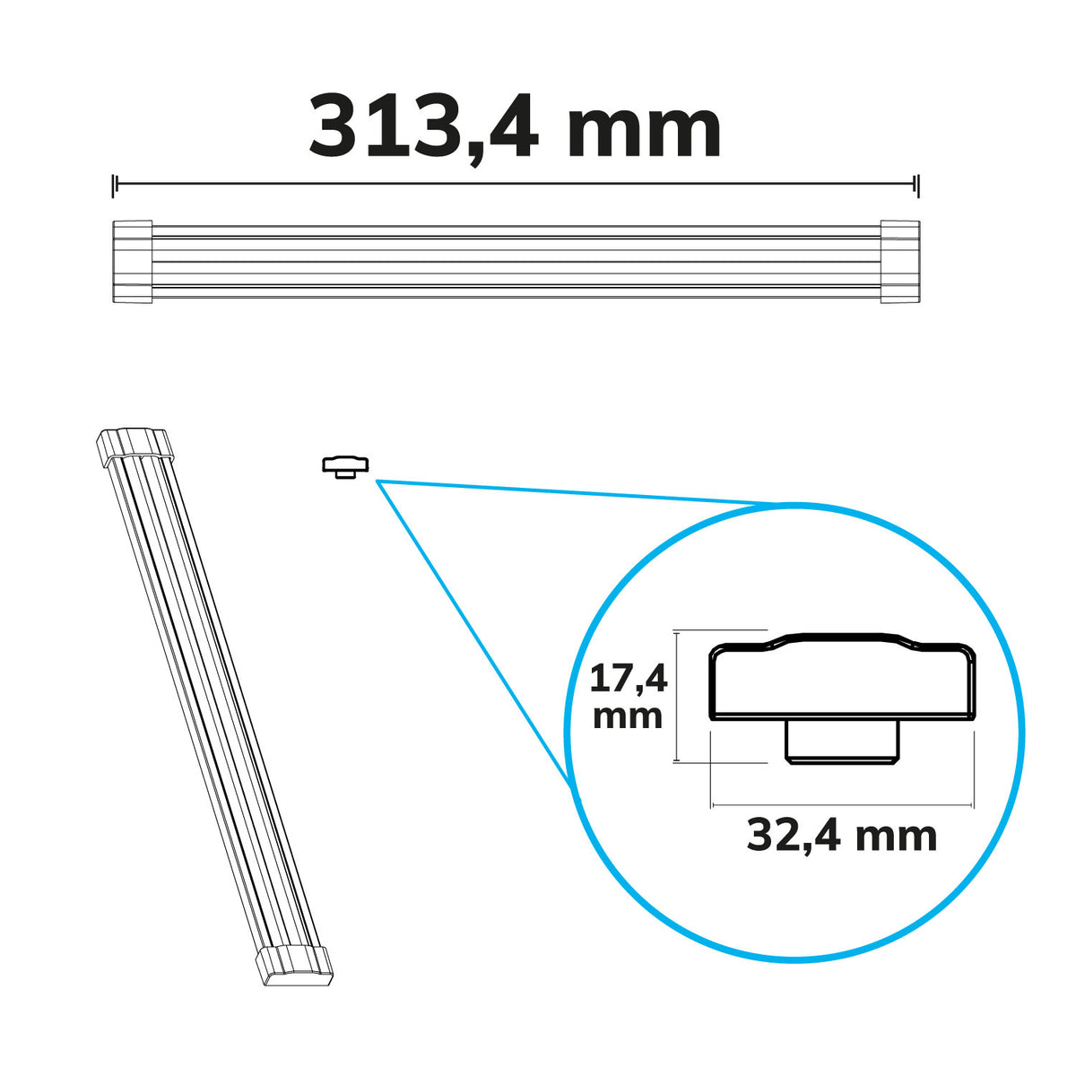 LINKLINE50 | Hanglamp | UP module 60cm | 5W | wit