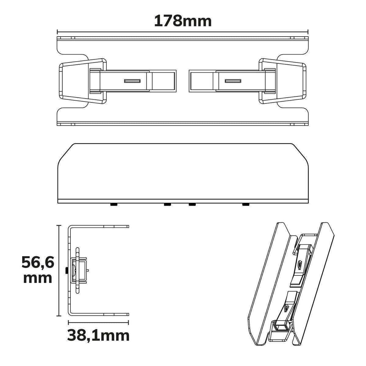 LINKLINE50 | Connector | rechte verbinder