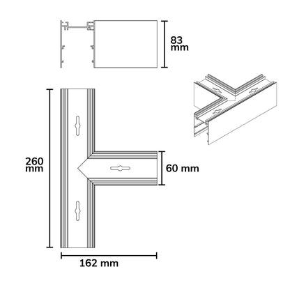 LINKLINE50 | Connector | T-verbinder verlicht | 6W | wit