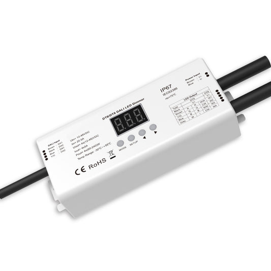 DALI-2 DT6/DT8 Multi-PWM | Dimmer | 4 kanalen | 12-24V 4x5A | 36-48V 4x3A | IP67