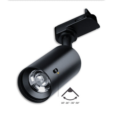 3PH SELECT | Railspot | UGR<19 | 18°-50° | ColorSwitch 2700K-5000K | dimbaar | 8W | zwart