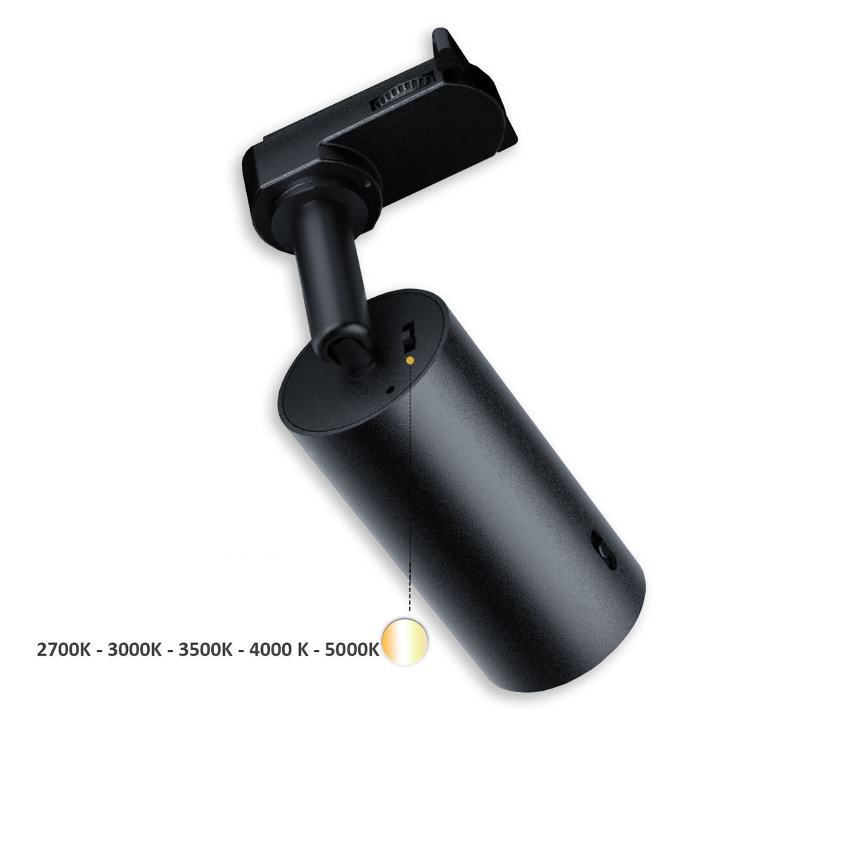 3PH SELECT | Railspot | UGR<19 | 18°-50° | ColorSwitch 2700K-5000K | dimbaar | 8W | zwart