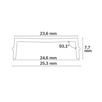 Track48 | Railaccessoire | Afdekking zwart | 200cm