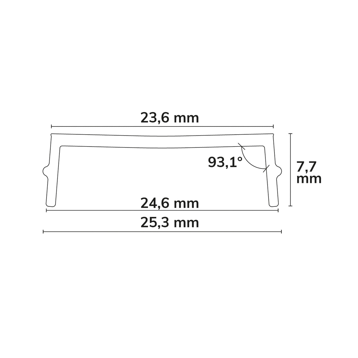 Track48 | Railaccessoire | afdekking wit mat | rail H50 | 75% | 200cm