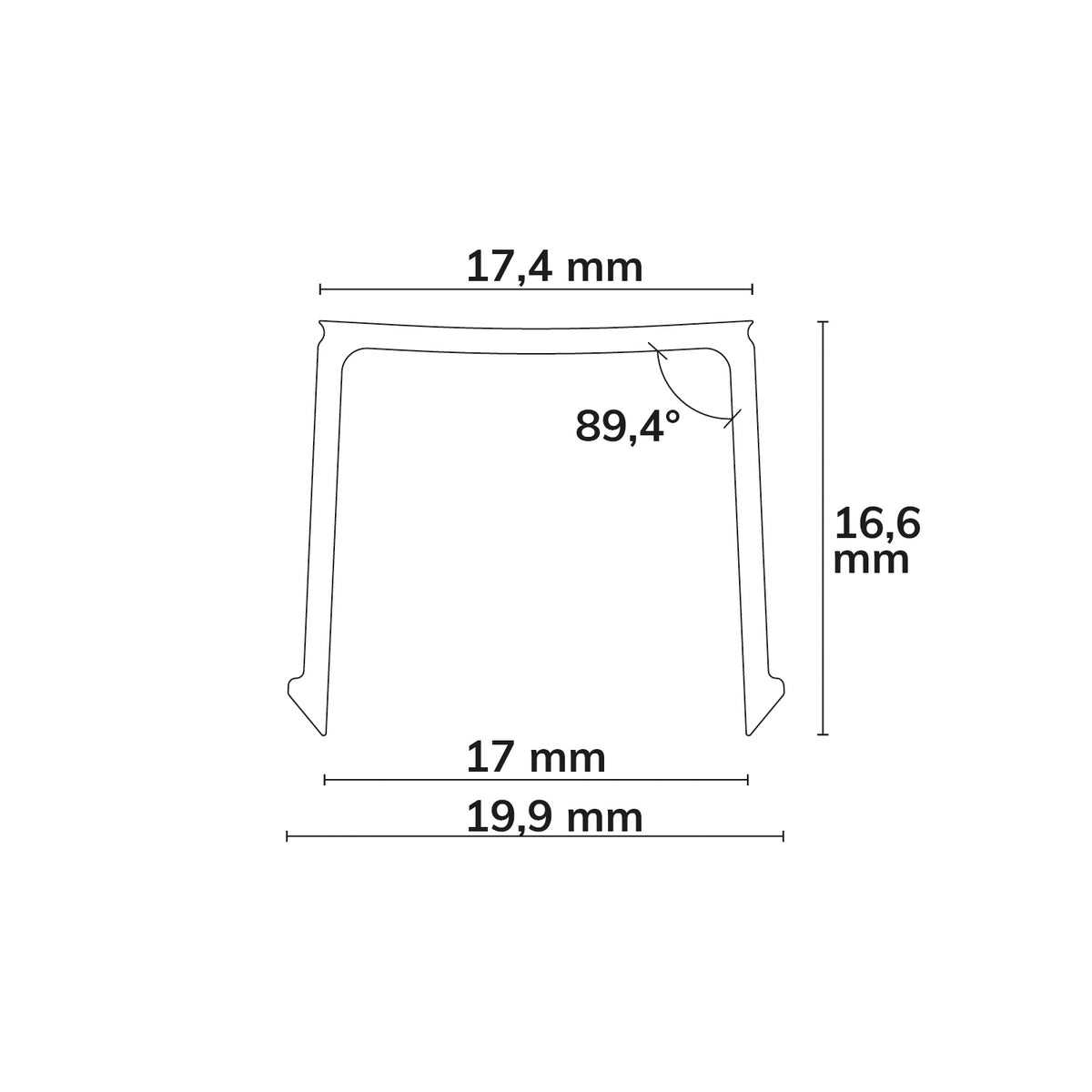 Track48 | Railaccessoire | afdekking zwart mat | opbouwrail Flat H25 | 25% | 200cm
