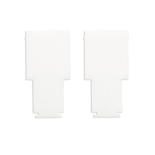Track48 | Railaccessoire | eindkap binnen | voor rail H50 met COVER | wit | 2 stuks