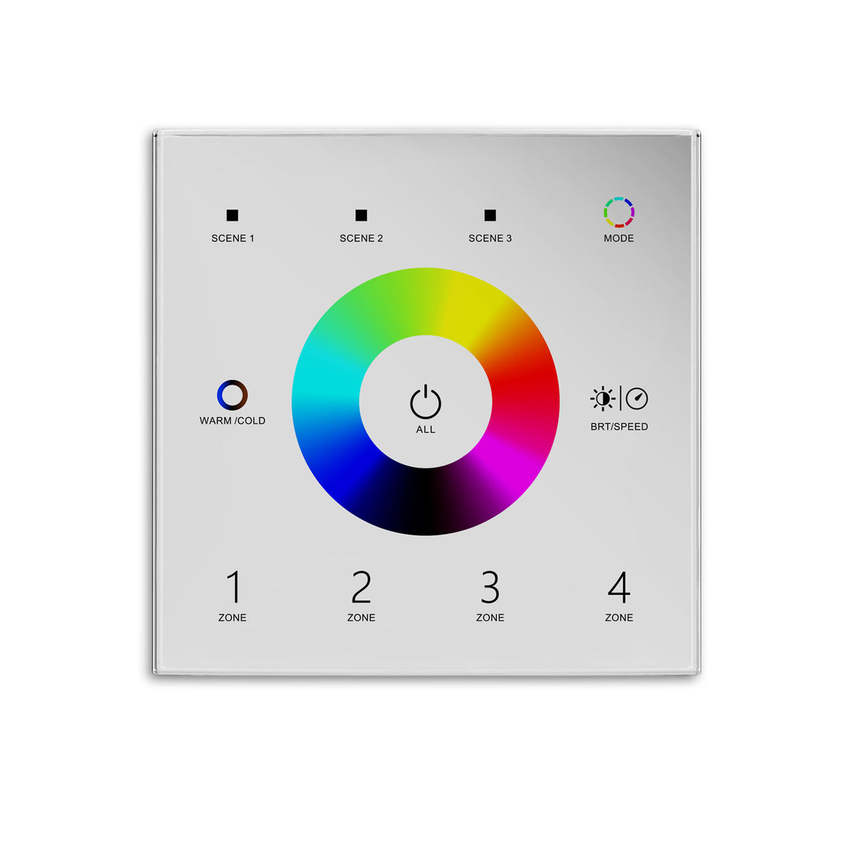 Sys-Pro | Afstandsbediening | RGB+dynamic white | 4 zones | 3 scènegeheugens | wandpaneel