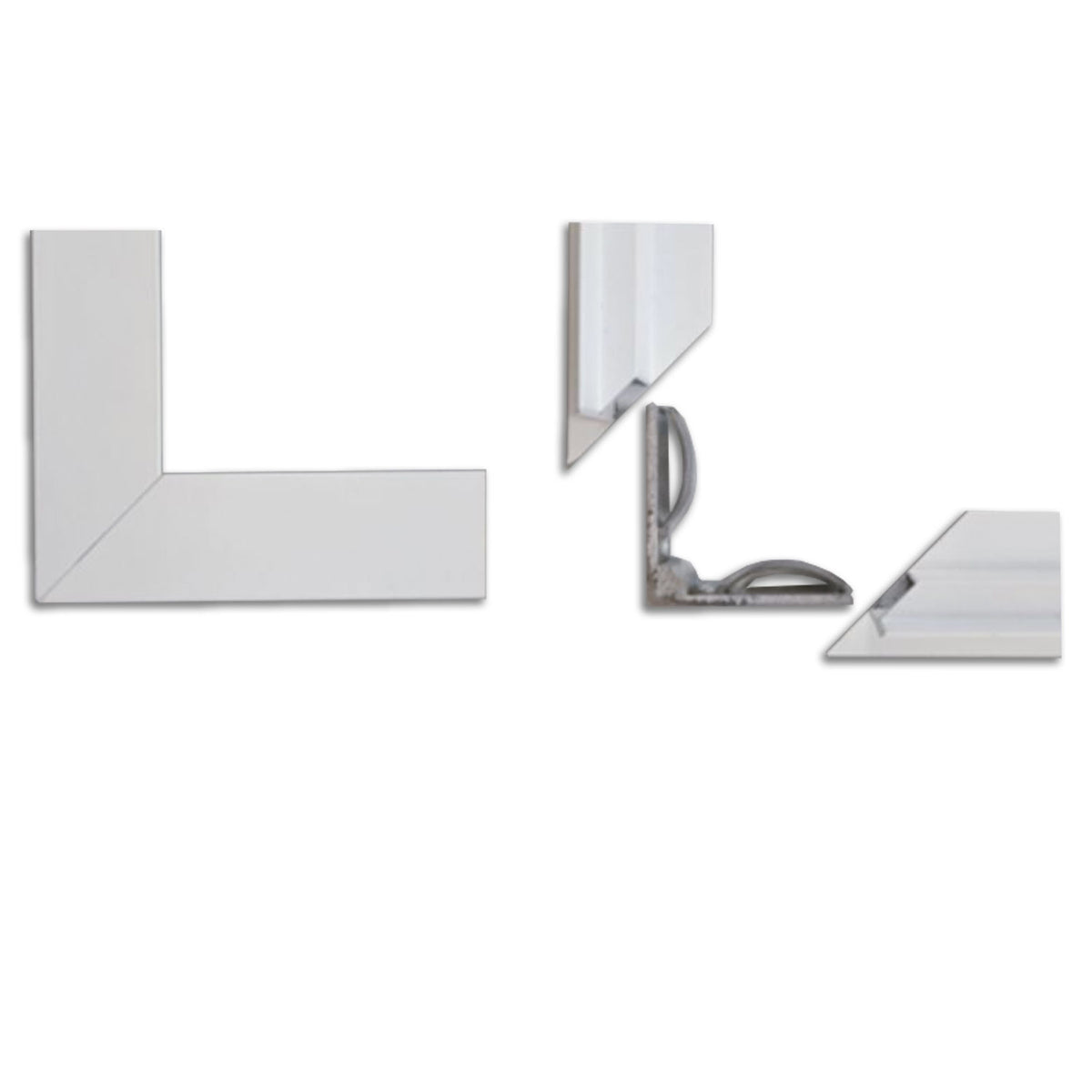 Inbouwframe | voor LED paneel 308x1550 | wit RAL9016 | snelmontage