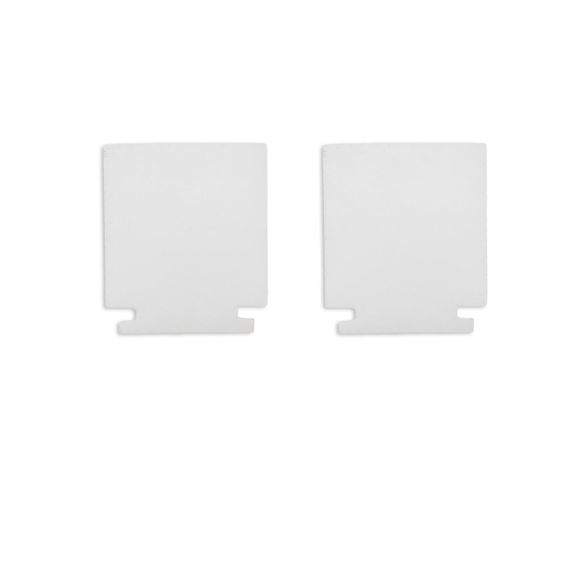 Track48 | Railaccessoire | eindkap binnen | rail Flat H25 met COVER | wit | 2 stuks