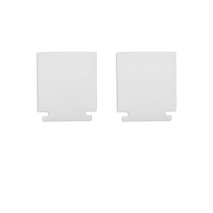 Track48 | Railaccessoire | eindkap binnen | rail Flat H25 met COVER | wit | 2 stuks