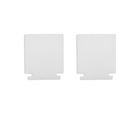 Track48 | Railaccessoire | eindkap binnen | rail Flat H25 met COVER | wit | 2 stuks