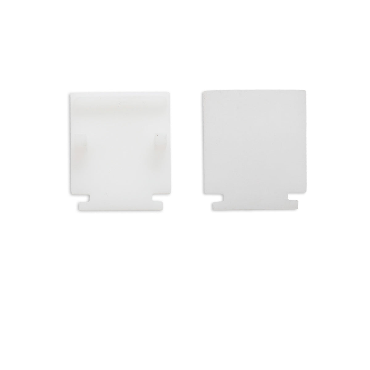 Track48 | Railaccessoire | eindkap binnen | rail Flat H25 met COVER | wit | 2 stuks