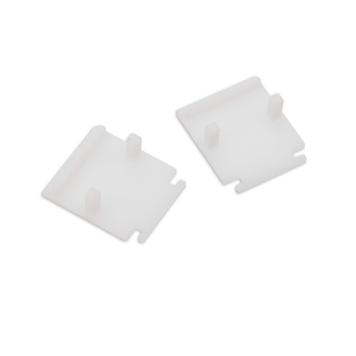 Track48 | Railaccessoire | eindkap binnen | rail Flat H25 met COVER | wit | 2 stuks
