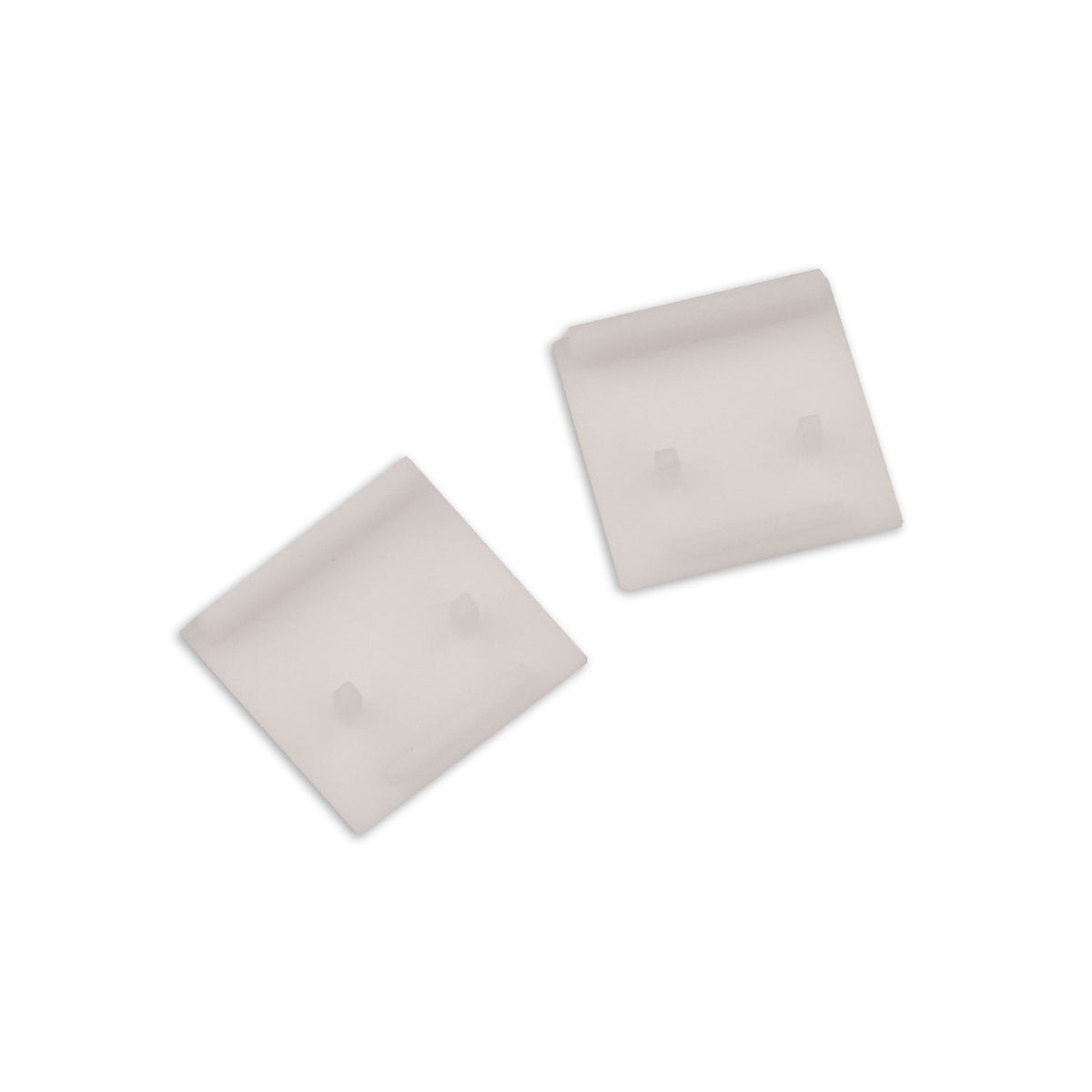 Track48 | Railaccessoire | eindkap buiten | rail Flat H25 met COVER | wit | 2 stuks