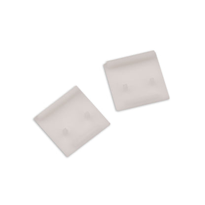 Track48 | Railaccessoire | eindkap buiten | rail Flat H25 met COVER | wit | 2 stuks