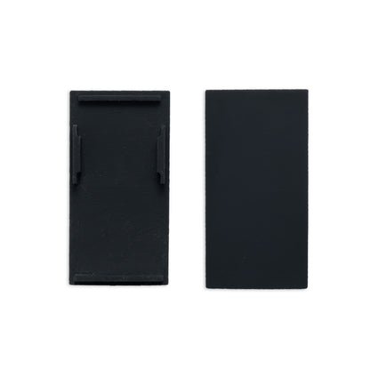 Track48 | Railaccessoire | eindkap buiten | rail H50 met COVER | zwart | 2 stuks