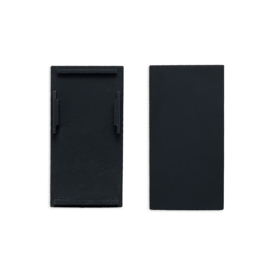 Track48 | Railaccessoire | eindkap buiten | rail H50 met COVER | zwart | 2 stuks