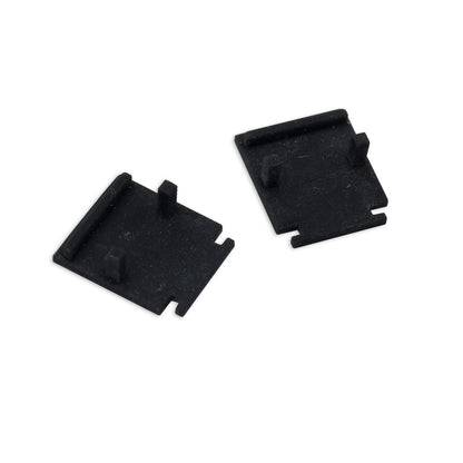 Track48 | Railaccessoire | eindkap binnen | rail Flat H25 met COVER | zwart | 2 stuks