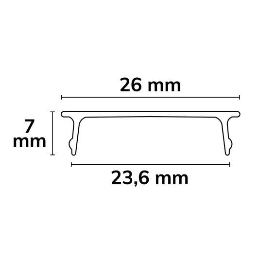 Track48 | Railaccessoire | Afdekking zwart | gips-, inbouw- en opbouwrail H50