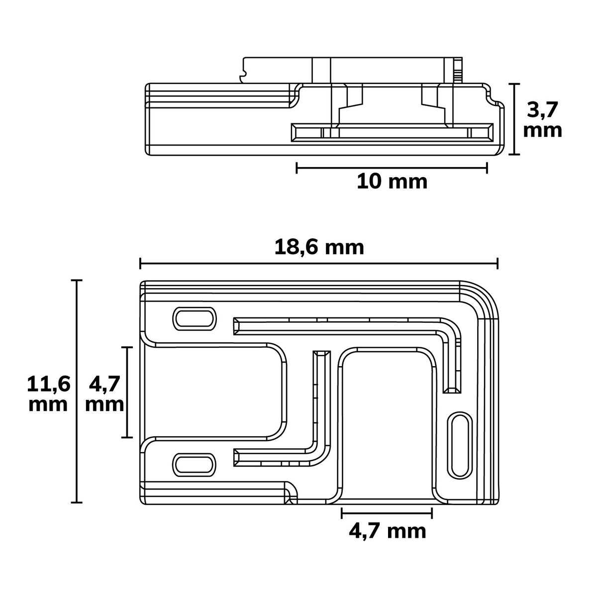 K3-210 | Connector | 90° | 2-polig | IP20 | 10mm