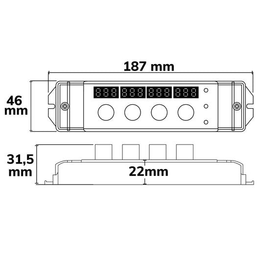 Sys-Pro | Dimmer | GROW | draaiknop/radio | 1-4 kanaals | 12-48V | 4x3A