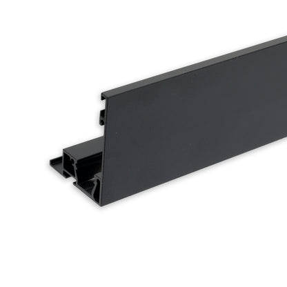 VISOR | Aluminium profiel | gordijnrailafdekking met lichtlijn | zwart RAL 9005