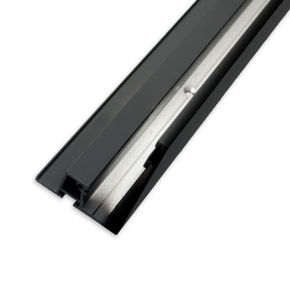 VISOR | Aluminium profiel | gordijnrailafdekking met lichtlijn | zwart RAL 9005