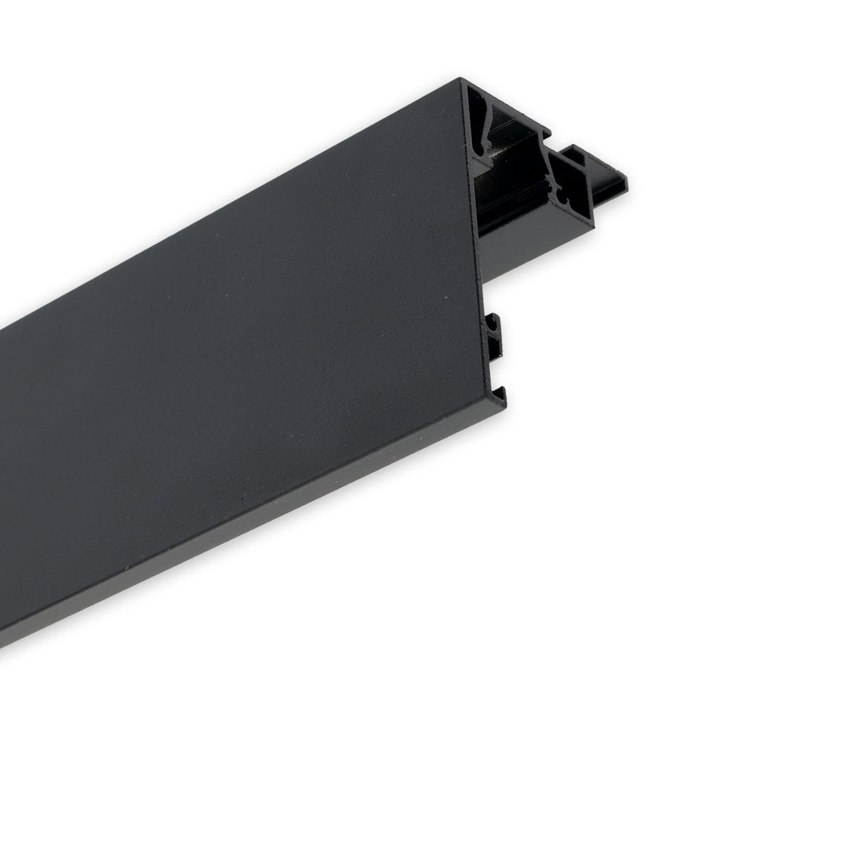 VISOR | Aluminium profiel | gordijnrailafdekking met lichtlijn | zwart RAL 9005