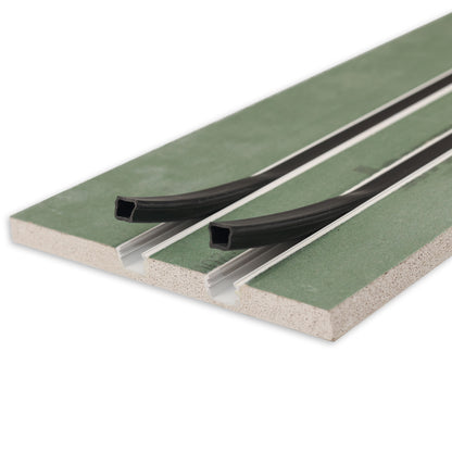 Plaster 10 Double | Aluminium profiel | gipsplaat 12,5mm vochtbestendig | 200cm