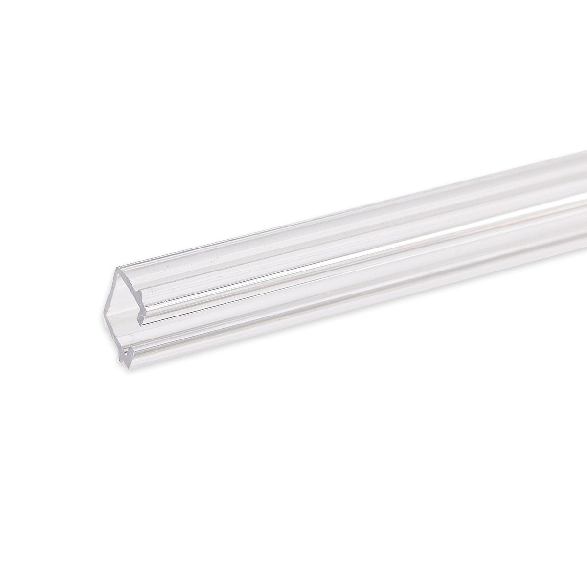 Profielaccessoire | gordijninleg transparant | binnenmaat 9,7x6,5mm | sleuf 6mm