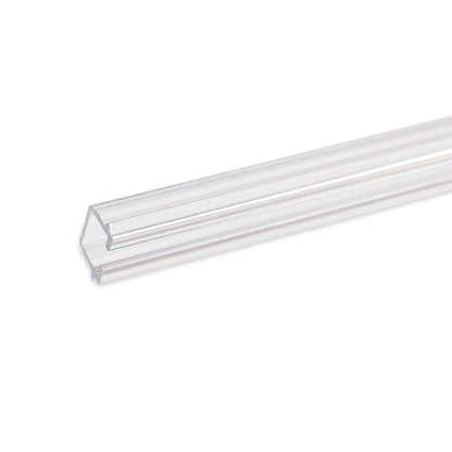Profielaccessoire | gordijninleg transparant | binnenmaat 9,7x6,5mm | sleuf 6mm