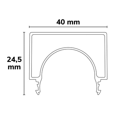 COVER68 | Profielaccessoire | afdekking opaal+ U-vorm | voor HALON en LAMP30 V1+V2