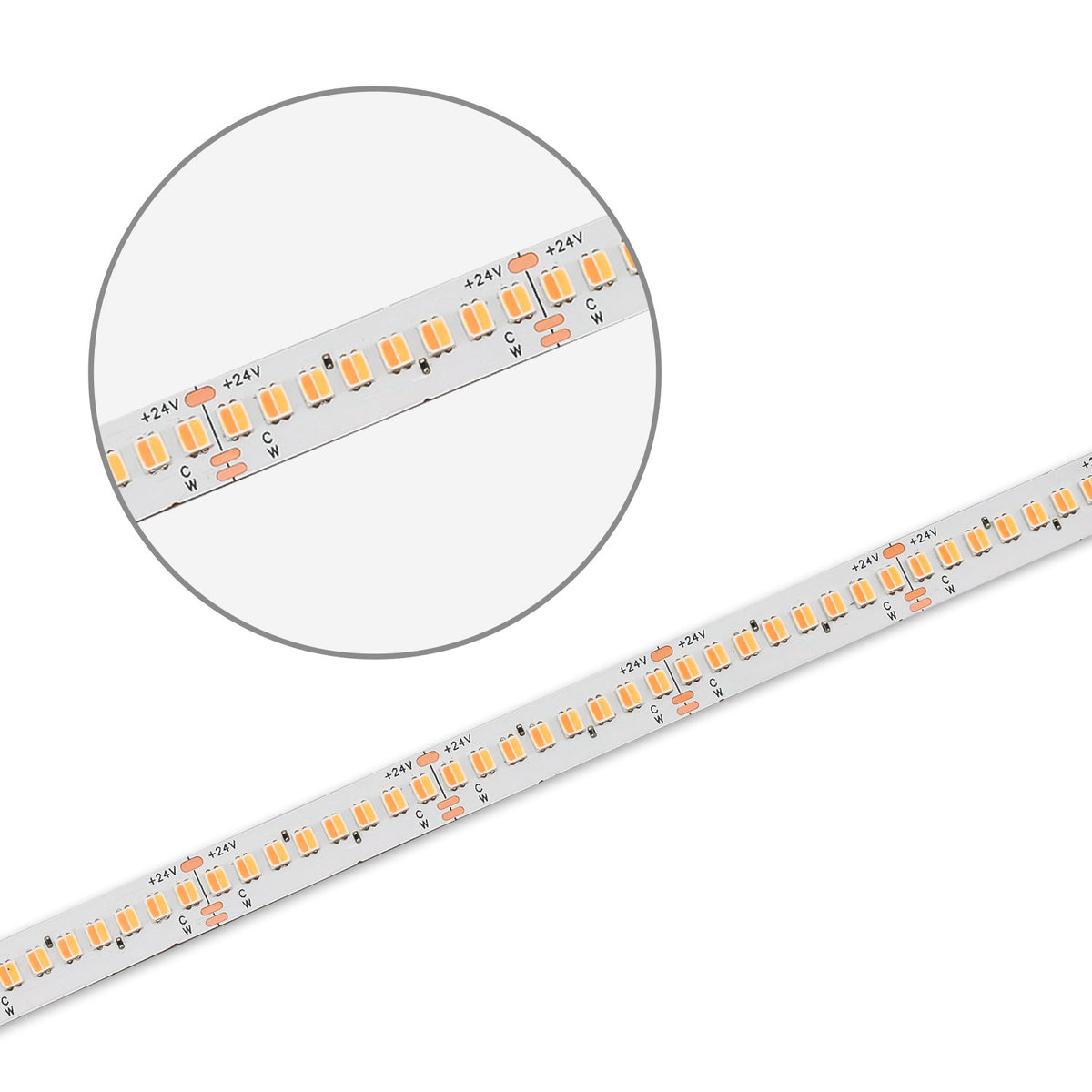 CRI918/940 CCT | LED-strip | 5m | 1800K-4000K | 10W+10W | 320 LED/m | 24V | IP20