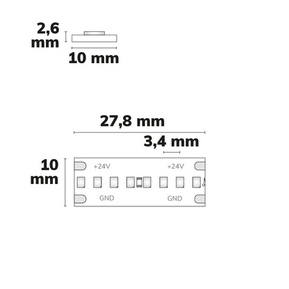 COB930 Linear | LED-strip | 5m | 3000K | 14,4W/m | 24V | IP20
