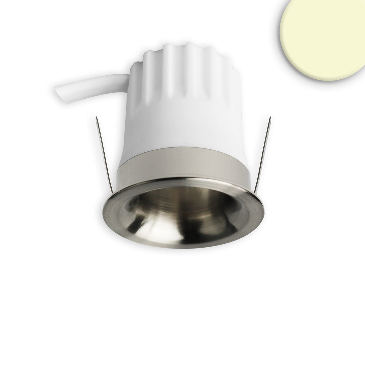 BACK32 | Inbouwspot | rond | nikkel geborsteld | CRI90 | verdiept | honingraat | 5W | dimbaar