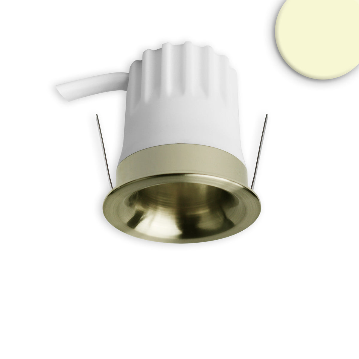 BACK32 | Inbouwspot | rond | messing geborsteld | CRI90 | verdiept | honingraat | 5W | dimbaar