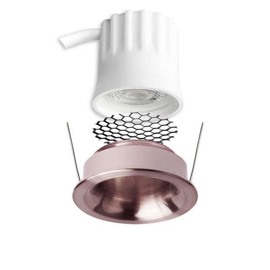 BACK32 | Inbouwspot | roségoud | rond | CRI90 | honingraat | dimbaar | 5W