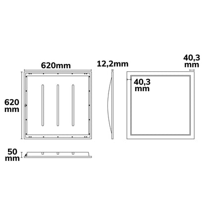 Infinity Line 625 | LED Paneel | 62,5x62,5cm | UGR<19 | CCT | dimbaar | 36W