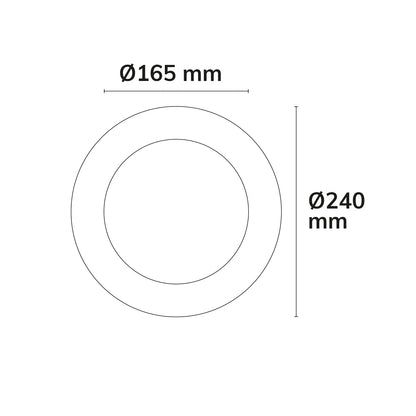 Installatiemateriaal | Adapterring gatmaat 165mm naar 240mm