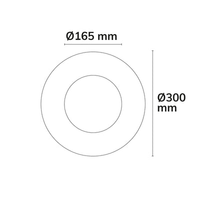 Inbouwframe | Adapterring | 165mm naar 300mm