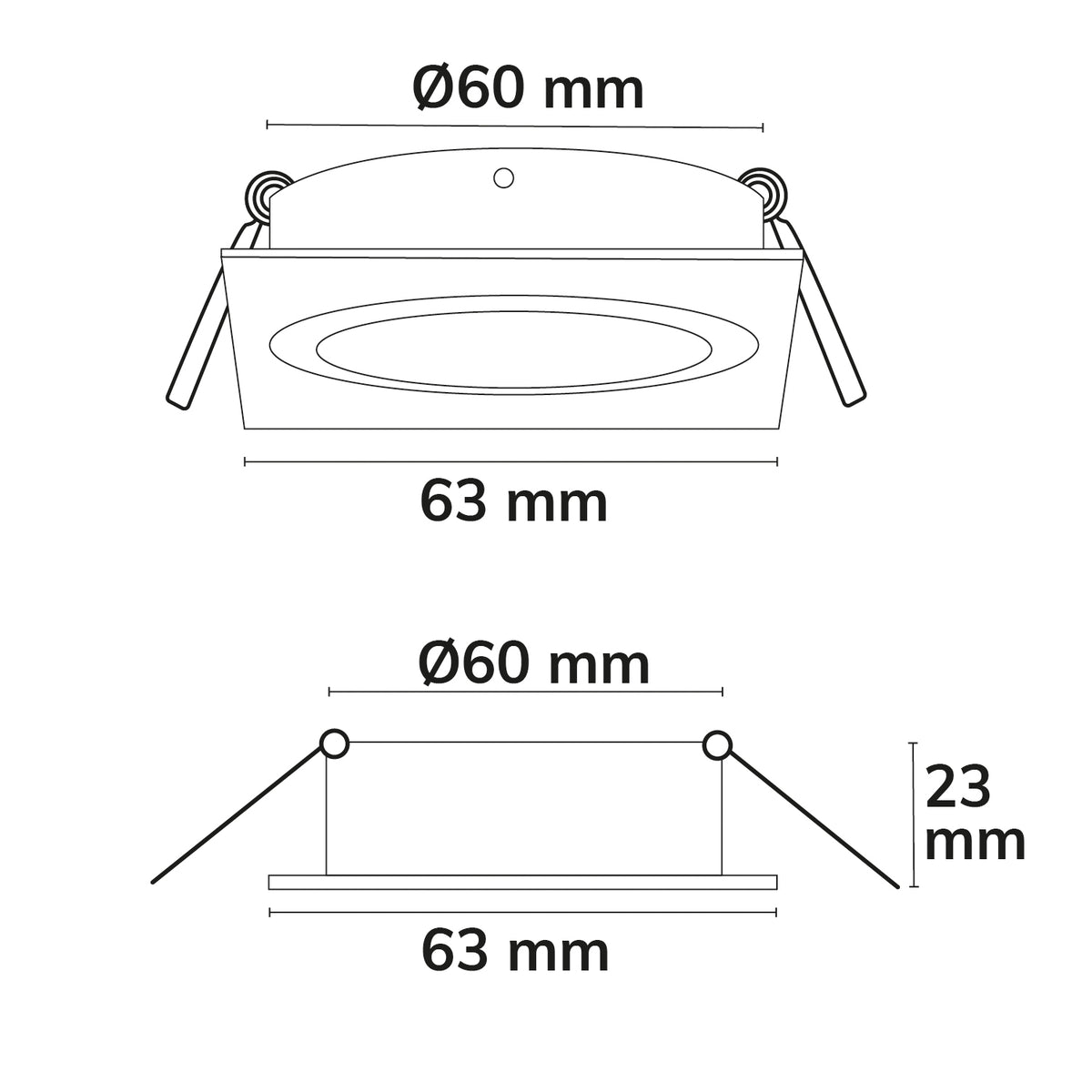 Inbouwframe | MR11 | kantelbaar | vierkant